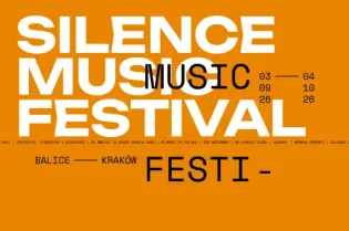 Plakat festiwalu muzycznego Silence w Krakowie, daty 3-4 oraz 8-10 października.
