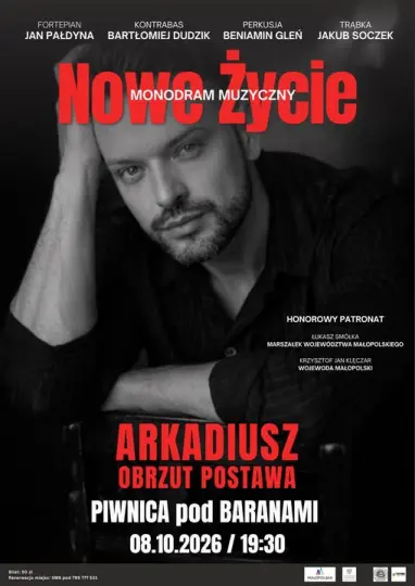„Nowe Życie” w Piwnicy pod Baranami. Premiera monodramu Arkadiusza Obrzuta Postawy