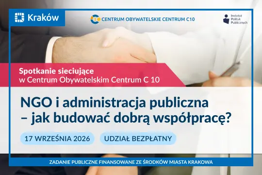 Spotkanie o współpracy NGO i administracji publicznej, 17 września 2026, udział bezpłatny.