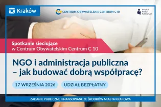 Spotkanie o współpracy NGO i administracji publicznej, 17 września 2026, udział bezpłatny.