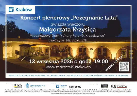 Muzyczne pożegnanie lata w Krzesławicach – zaproszenie na koncert