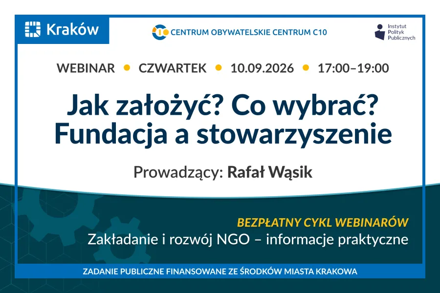 Informacje o szkoleniu online Zakładanie i rozwój NGO - informacje praktyczne