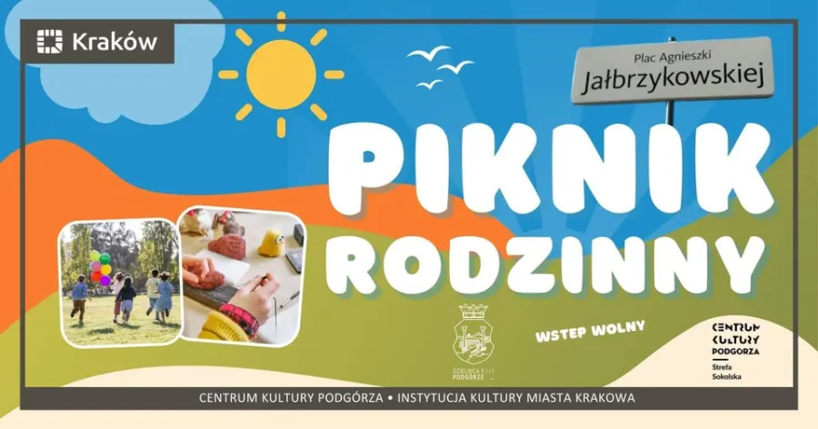Piknik rodzinny z atrakcjami dla dzieci i dorosłych w Krakowie. Wstęp wolny.