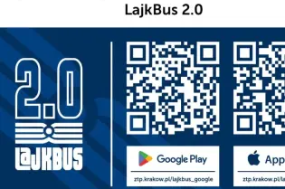 Informacja o wygaśnięciu aplikacji LajkBus oraz zachęta do pobrania nowej wersji.