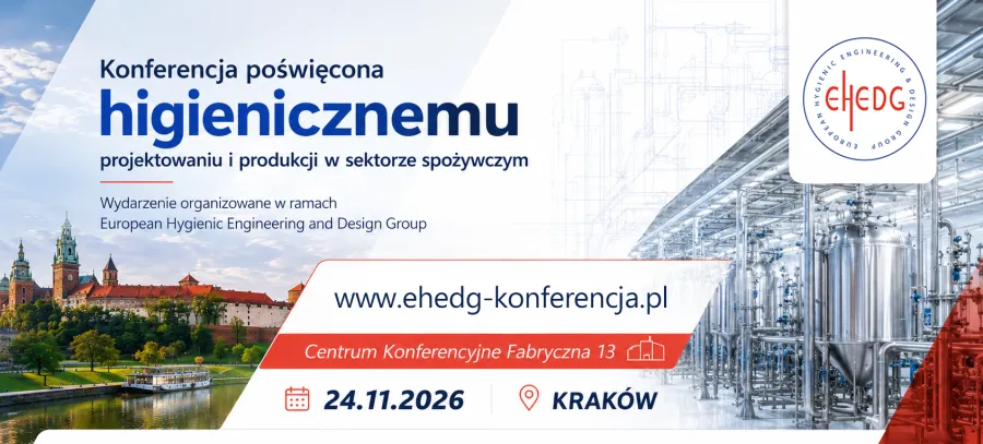 Konferencja o higienicznym projektowaniu i produkcji w sektorze spożywczym, Kraków 24.11.2026.