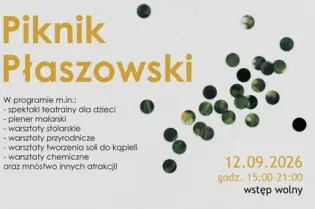 Piknik Płaszowski w Krakowie, program dla dzieci i warsztaty, 12.09.2026, wstęp wolny.