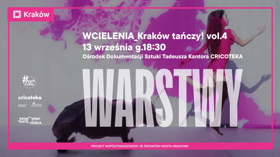Wydarzenie taneczne WCIELENIA w Krakowie, 13 września, Ośrodek Dokumentacji Sztuki.