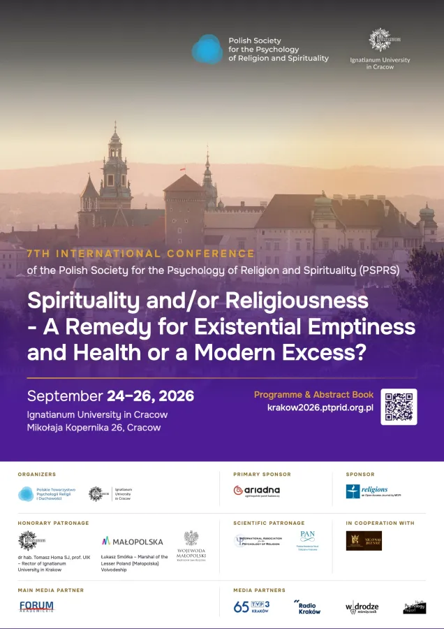 7. Międzynarodowa Konferencja Polskiego Towarzystwa Psychologii Religii i Duchowości plakat