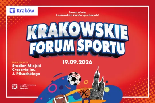 Krakowskie Forum Sportu, 19.09.2026, Stadion Miejski, różne symbole sportowe.
