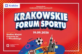 Krakowskie Forum Sportu, 19.09.2026, Stadion Miejski, różne symbole sportowe.