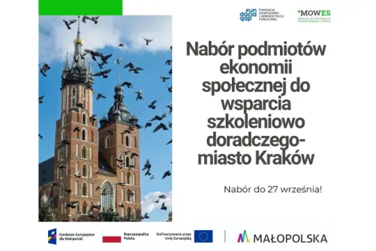bezpłatne wsparcie dla podmiotów ekonomii społecznej z Krakowa