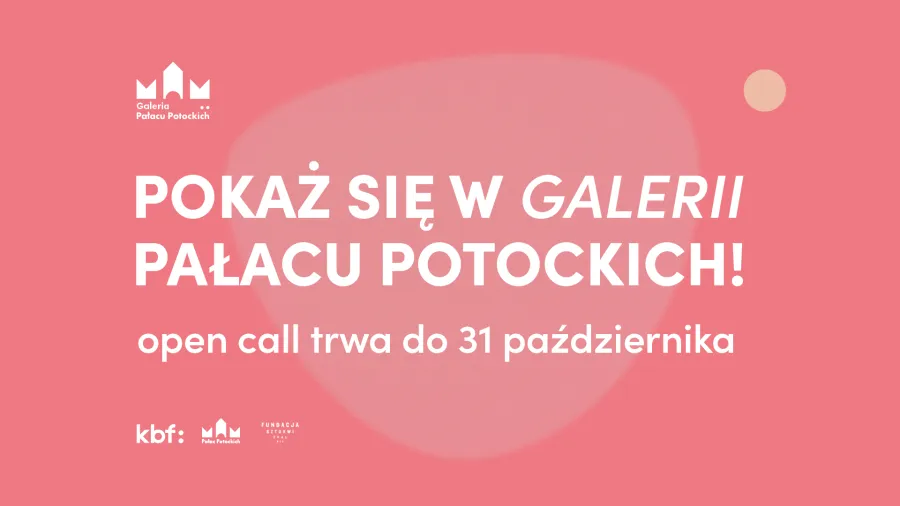 Ogłoszenie o otwartym naborze do Galerii Pałacu Potockich do 31 października.