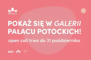 Ogłoszenie o otwartym naborze do Galerii Pałacu Potockich do 31 października.