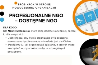 Profesjonalne NGO = dostępne NGO