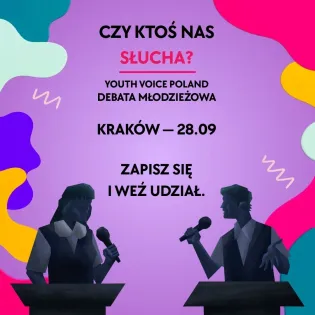 Debata młodzieżowa w Krakowie, 28.09, zaproszenie do udziału.