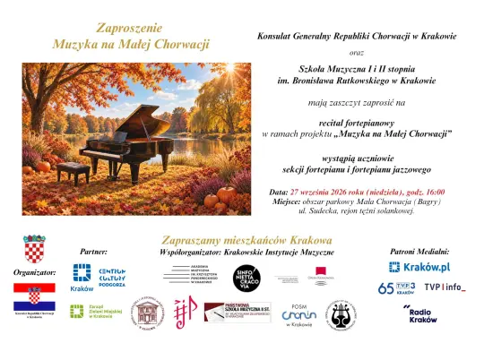 „Muzyka na Małej Chorwacji” – zaproszenie na niedzielny koncert