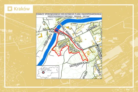 Granice miejscowego planu zagospodarowania przestrzennego obszaru „Praska-Zielna”