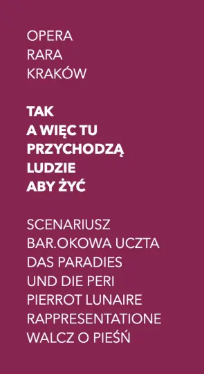 Opera Rara Kraków – edycja jesienna