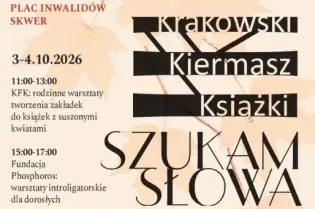 Krakowski Kiermasz Książki, 3-4 października 2026, Plac Inwalidów, warsztaty i wydarzenia literackie.