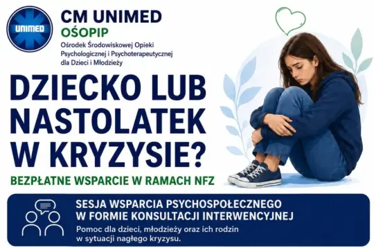 Bezpłatne wsparcie psychologiczne dla dzieci i nastolatków w kryzysie. Informacje o konsultacjach.