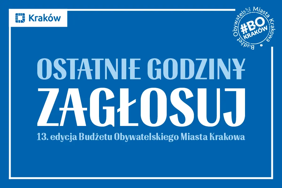 Ostatnie godziny głosowania w 13. edycji Budżetu Obywatelskiego Miasta Krakowa
