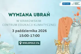 Wydarzenie wymiany ubrań w Krakowie, 3 października 2026, godz. 15:00-17:00.