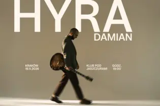 Plakat koncertu Damiana Hyry w Krakowie, data i miejsce wydarzenia.