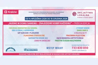 Grafika widoczna na ilustracji zawiera wykaz aktywności dostępnych w trzeciej edycji programu "Nudno w domu samemu – znajdziemy hobby każdemu"