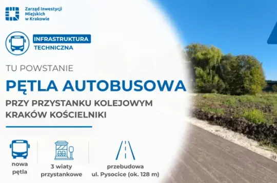 Przetarg na budowę pętli autobusowej przy przystanku kolejowym Kraków Kościelniki