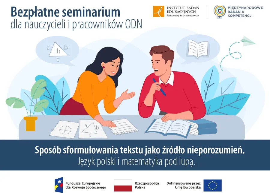 Bezplatne seminarium dla nauczycieli o formułowaniu tekstu w języku polskim i matematyce.