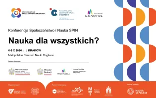 Konferencja "Nauka dla wszystkich?" w Krakowie, 6-8 września 2026, z logo organizatorów.