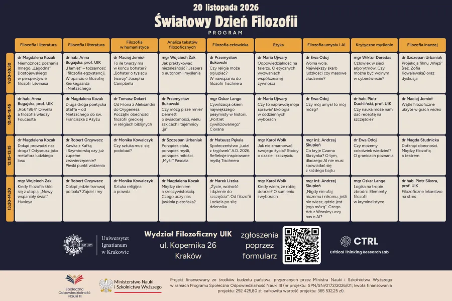 Światowy Dzień Filozofii 2026