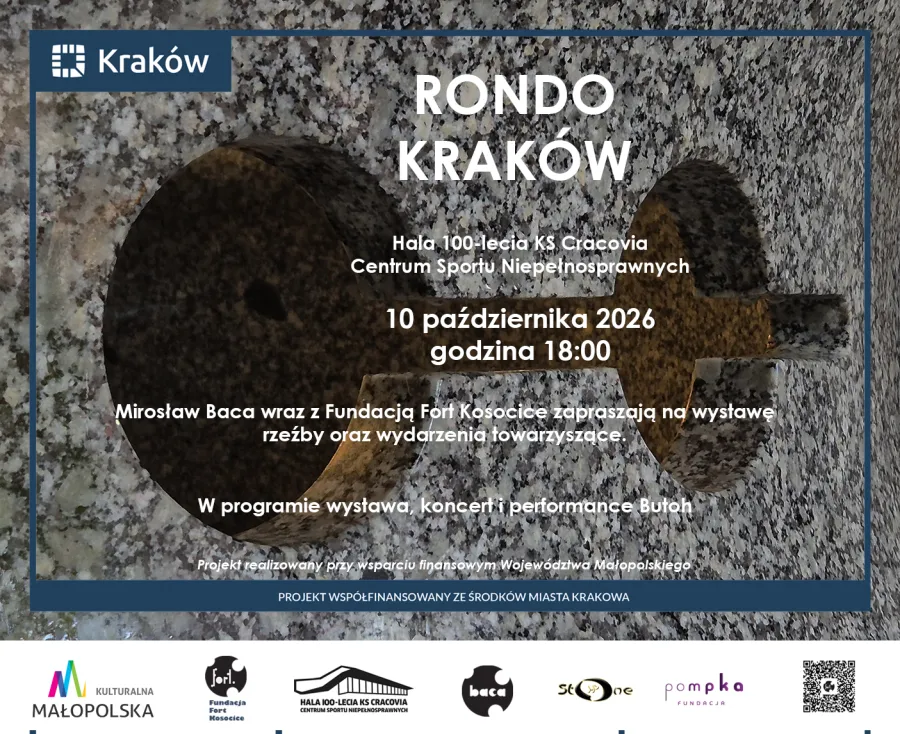 Wystawa rzeźby i performance w Krakowie, 10 października 2026, godzina 18:00.