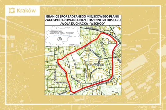 Granice miejscowego planu zagospodarowania przestrzennego obszaru „Wola Duchacka-Wschód”