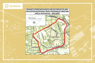 Granice miejscowego planu zagospodarowania przestrzennego obszaru „Wola Duchacka-Wschód”