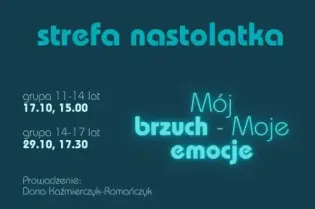 strefa nastolatka, warsztaty o emocjach i zdrowiu, daty i godziny spotkań