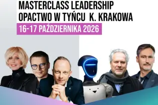 Masterclass Leadership w Tyńcu, 16-17 października 2026, prelegenci i robot Barbara.