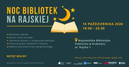 Noc Bibliotek w Krakowie – kreatywne warsztaty i gry bitewne