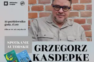 Spotkanie autorskie z Grzegorzem Kasdepke w Bibliotece Kraków, 23 października o 17:00.