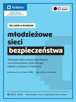 Warsztaty dla młodzieży w Krakowie dotyczące bezpieczeństwa w internecie.