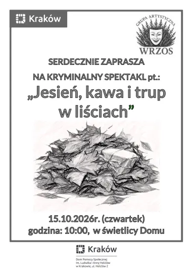 „Jesień, kawa i trup w liściach”, czyli kryminał z przymrużeniem oka.