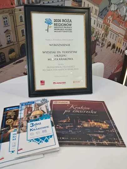 Krakowski przewodnik dla dzieci z wyróżnieniem w konkursie Róża Regionów