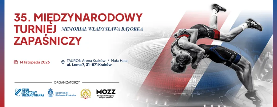35. Międzynarodowy Turniej Zapaśniczy, 14 listopada 2026, TAURON Arena Kraków.