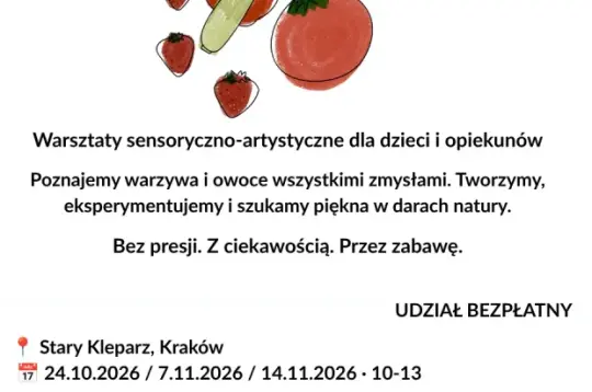 Warsztaty sensoryczno-artystyczne dla dzieci i opiekunów w Krakowie.