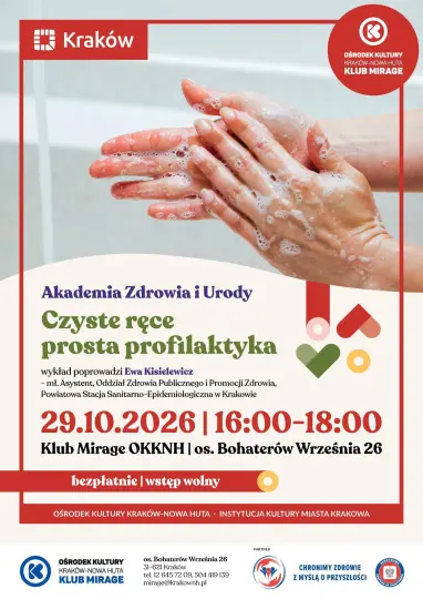 Czyste ręce – prosta profilaktyka. Zapraszamy na wykład