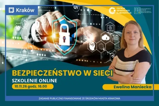 Szkolenie online o bezpieczeństwie w sieci, prowadzone przez Ewelinę Maniecką.