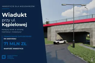 Wiadukt przy ul. Kąpielowej w Krakowie, inwestycja planowana do 2029 roku, wartość 71 mln zł.